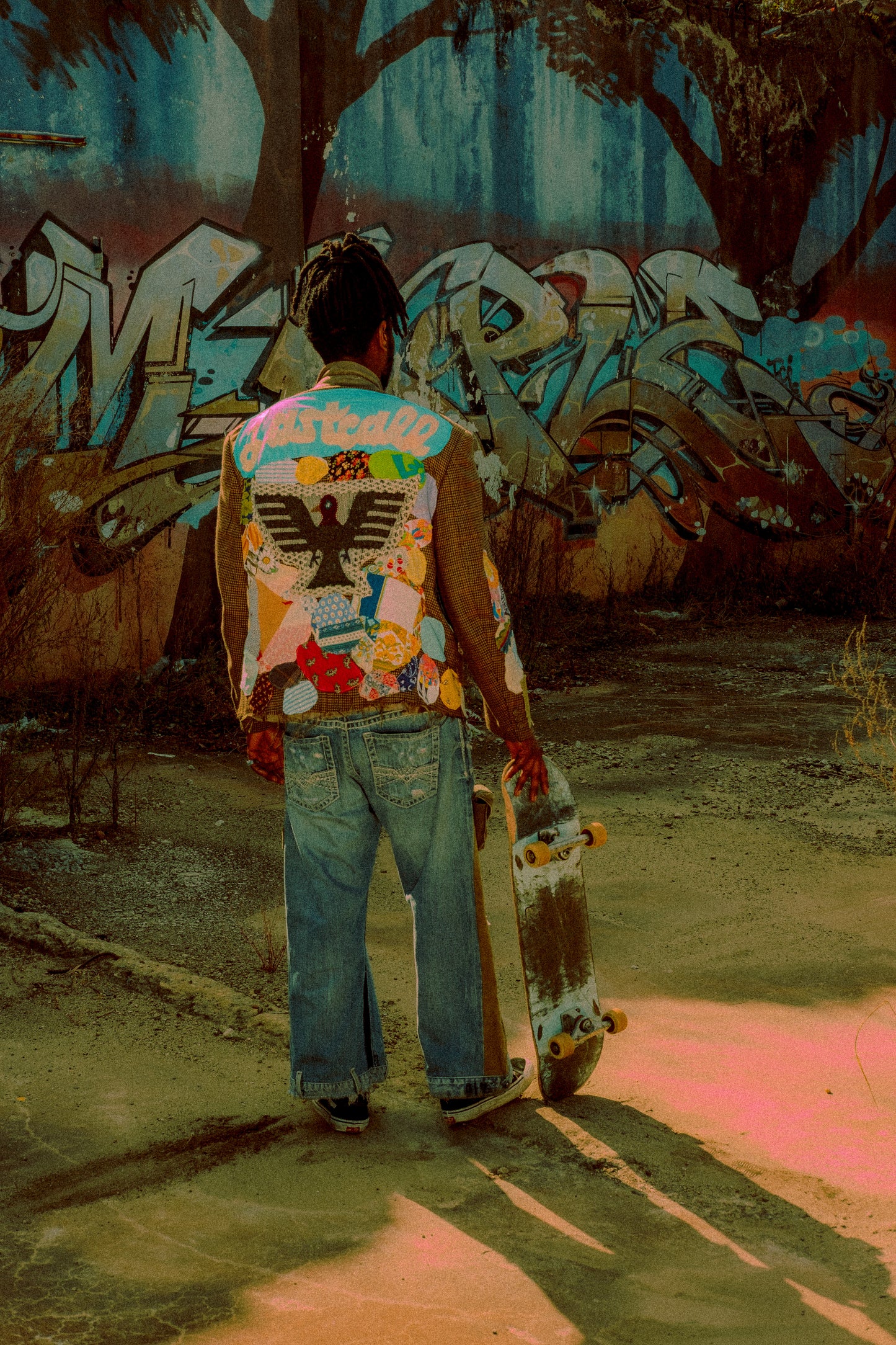 patched up houndstooth blazer