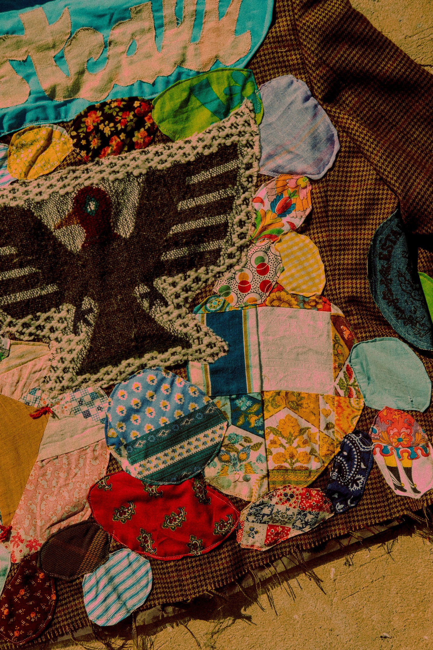 patched up houndstooth blazer