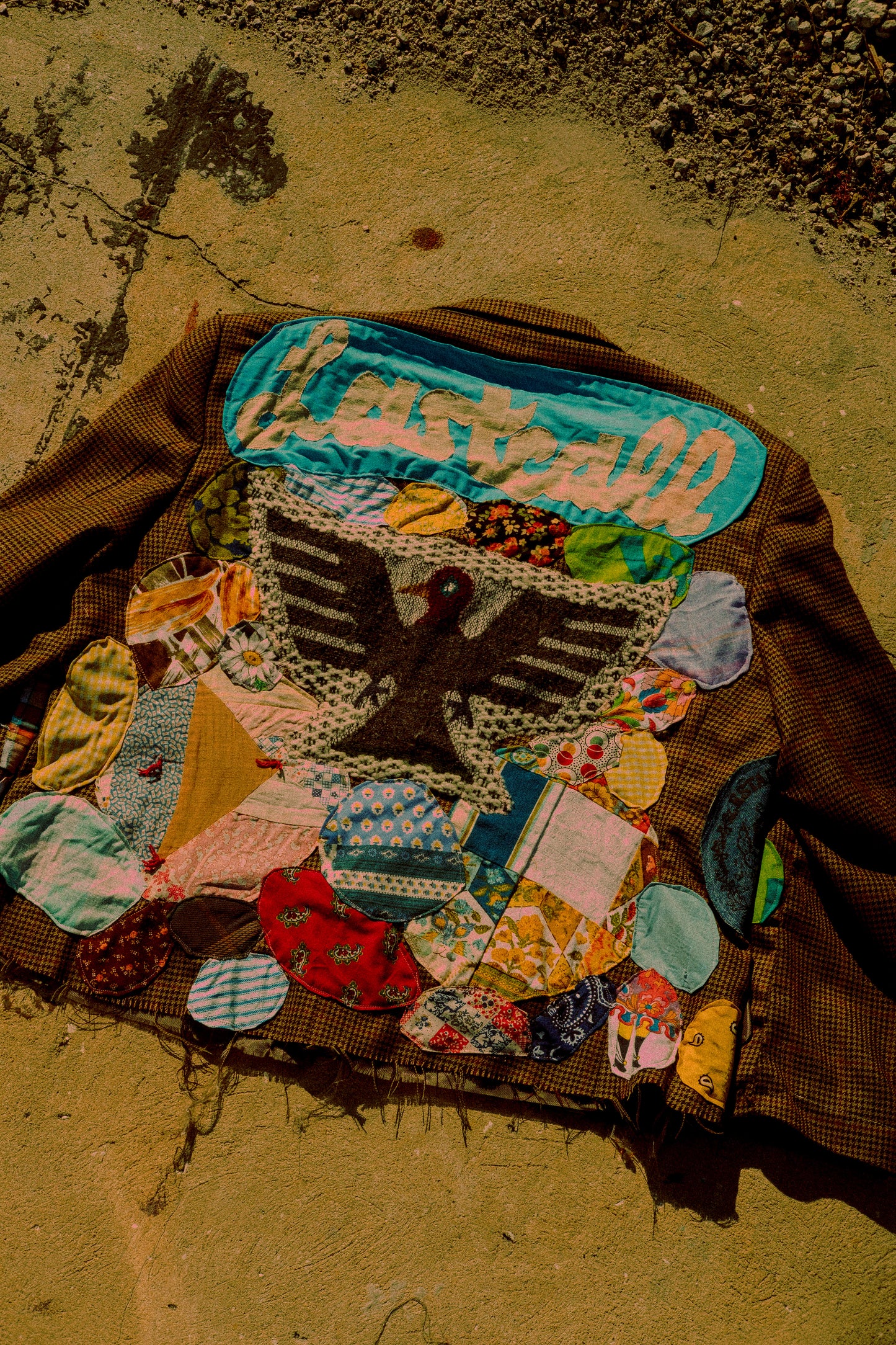 patched up houndstooth blazer