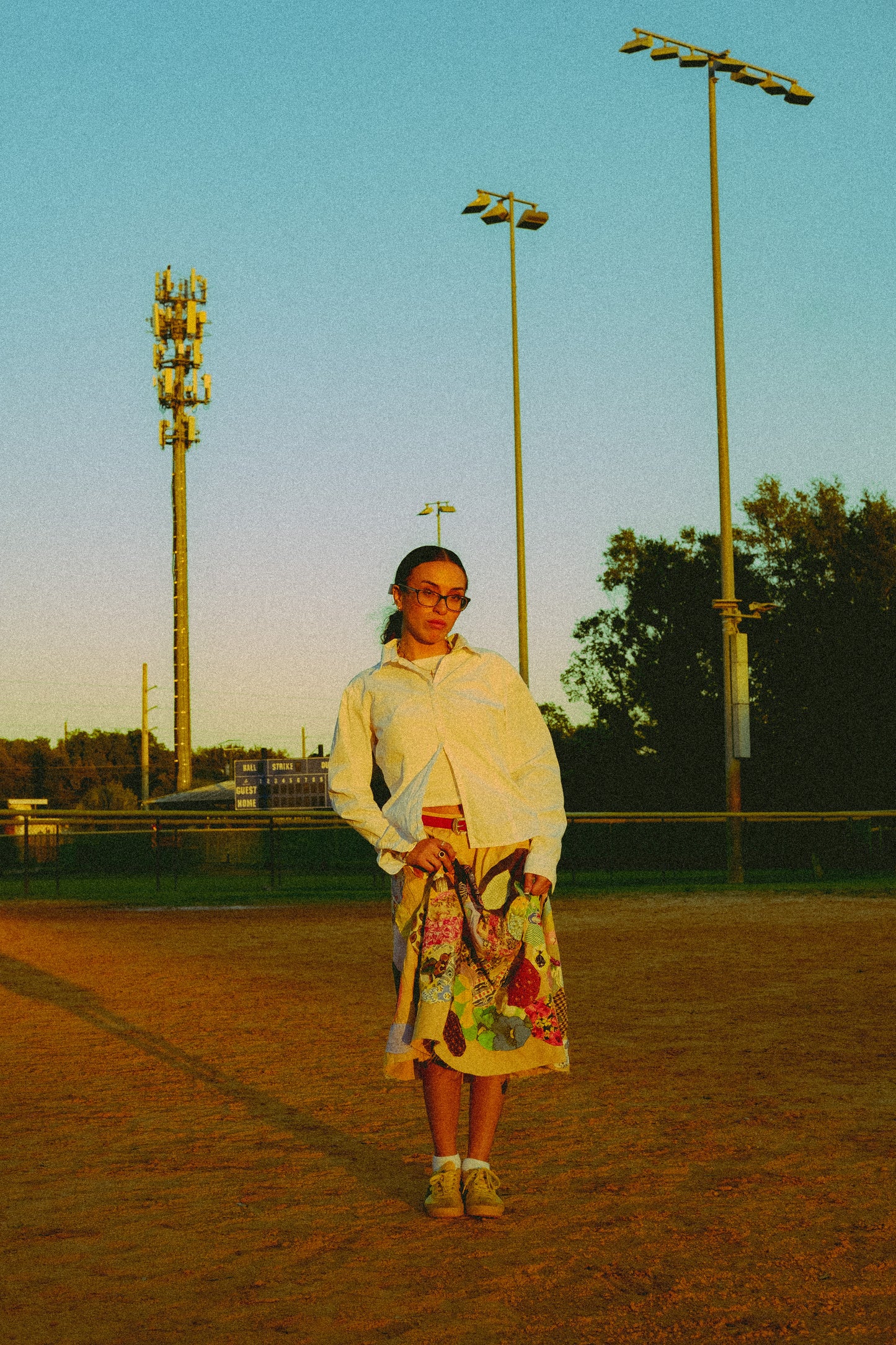 Patched up vintage 80s skirt