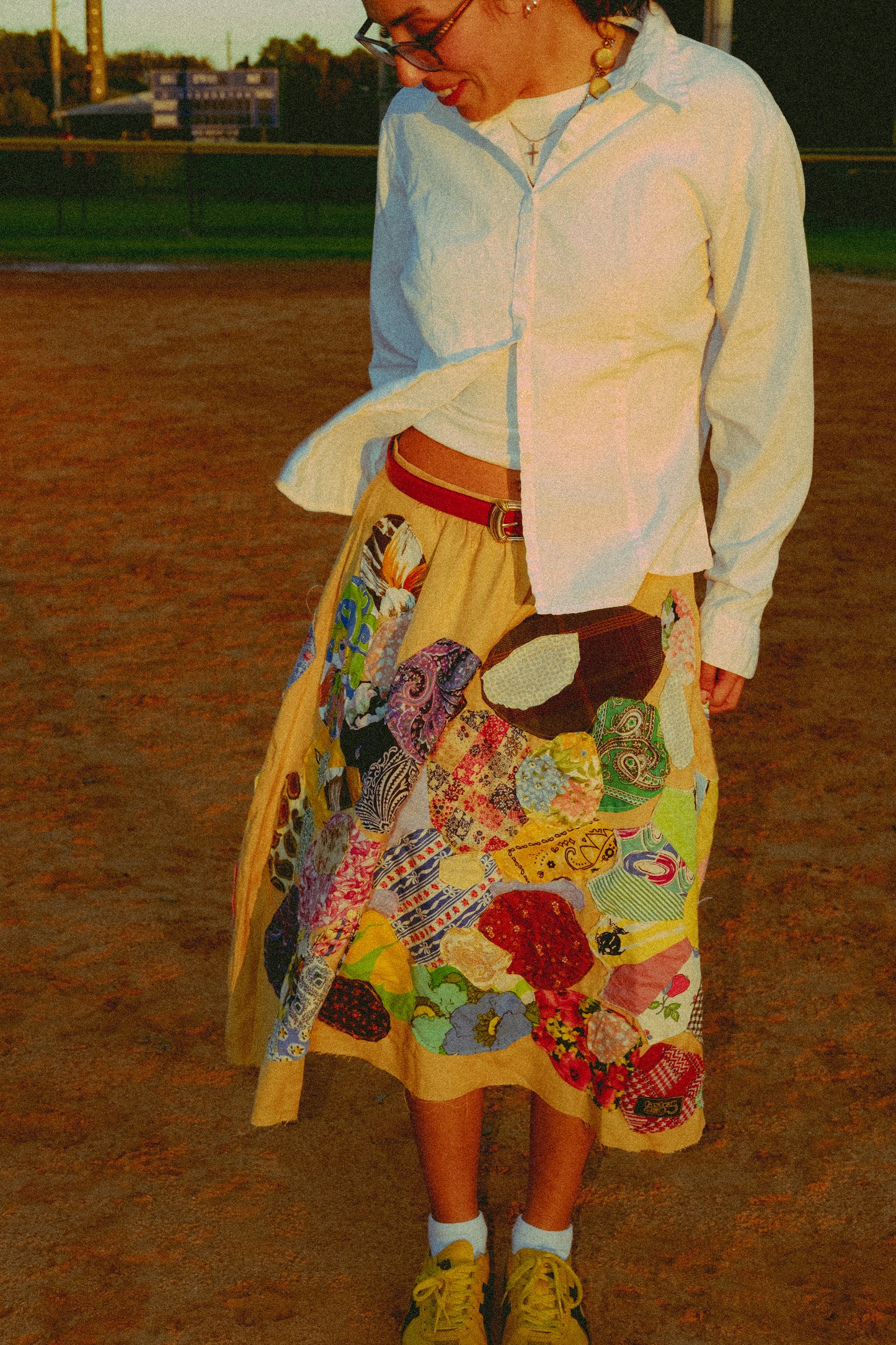 Patched up vintage 80s skirt