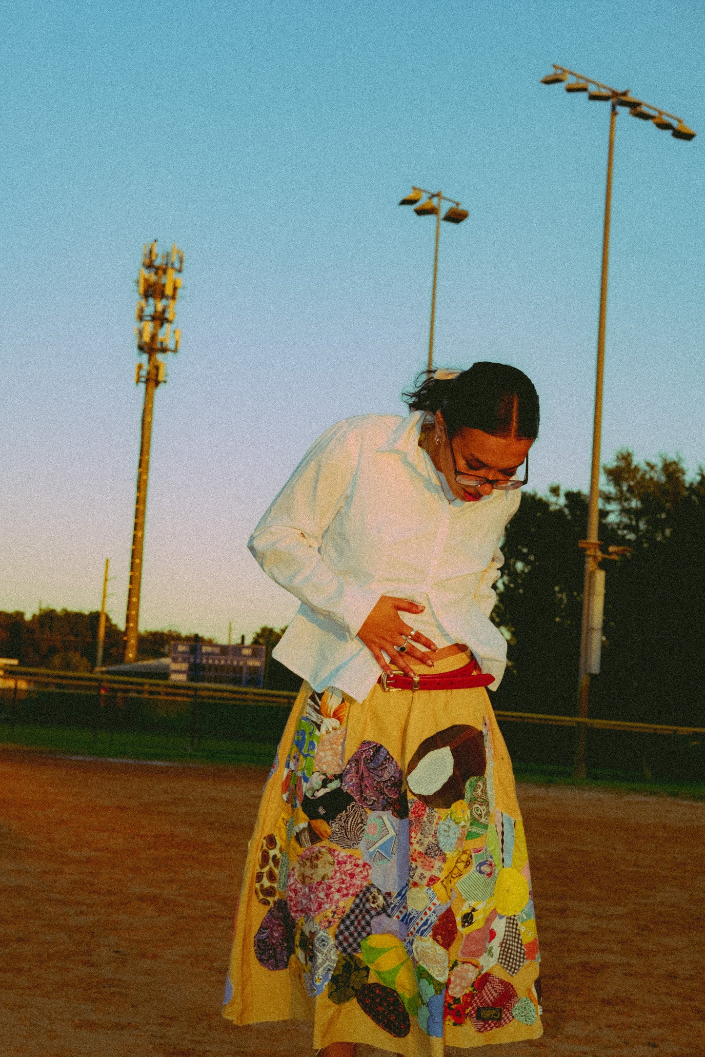 Patched up vintage 80s skirt
