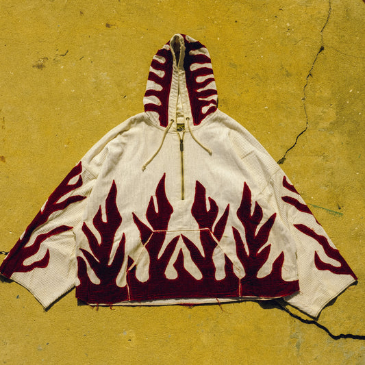 corduroy flame hoodie