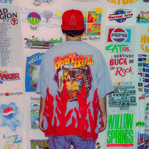 Y2k boothill saloon red flame tee