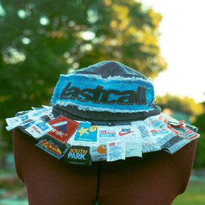 BLACK TAG PATCHED BUCKET HAT