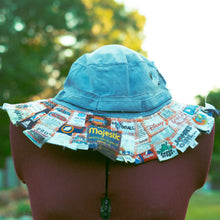 Load image into Gallery viewer, FADED BLUE TAG PATCHED BUCKET HAT