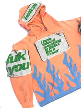 Load image into Gallery viewer, ORANGE FLAME HOODIE