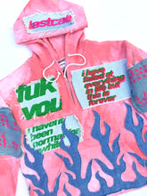 Load image into Gallery viewer, RED QUARTER ZIP FLAME HOODIE