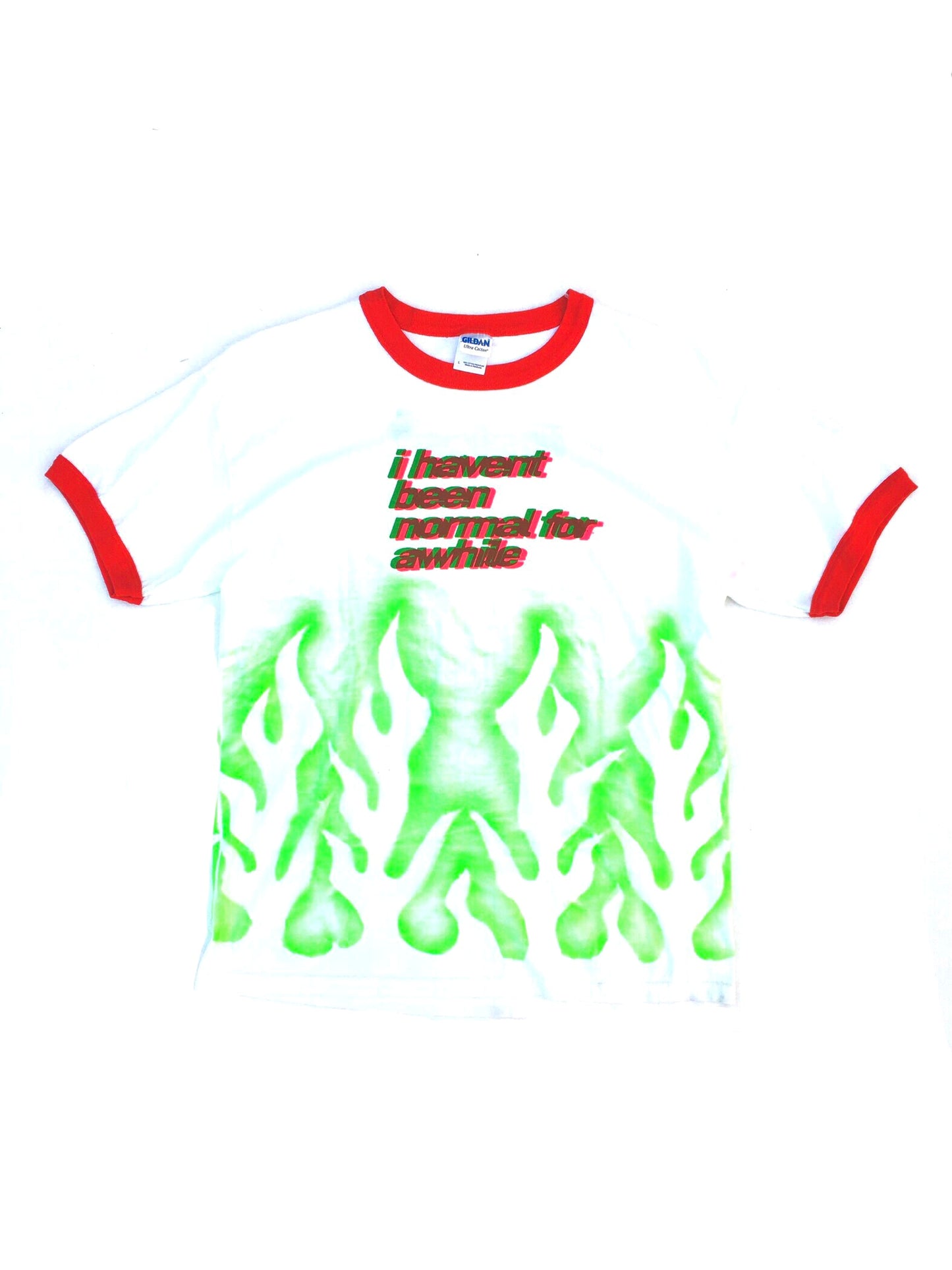 RED RINGER AIRBRUSH FLAME SHIRT