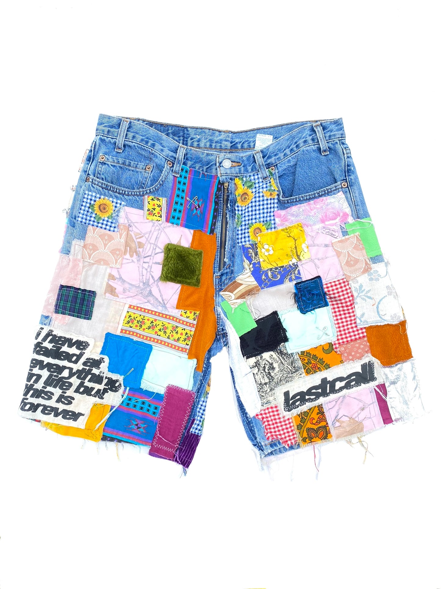 PATCHED UP DENIM SHORTS