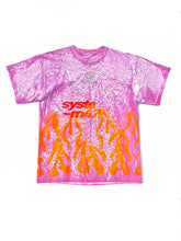 Load image into Gallery viewer, VTG PINK AIRBRUSHED ORANGE TEE