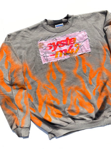 SYSTE-M47 AIRBRUSH FLAME SWEATER