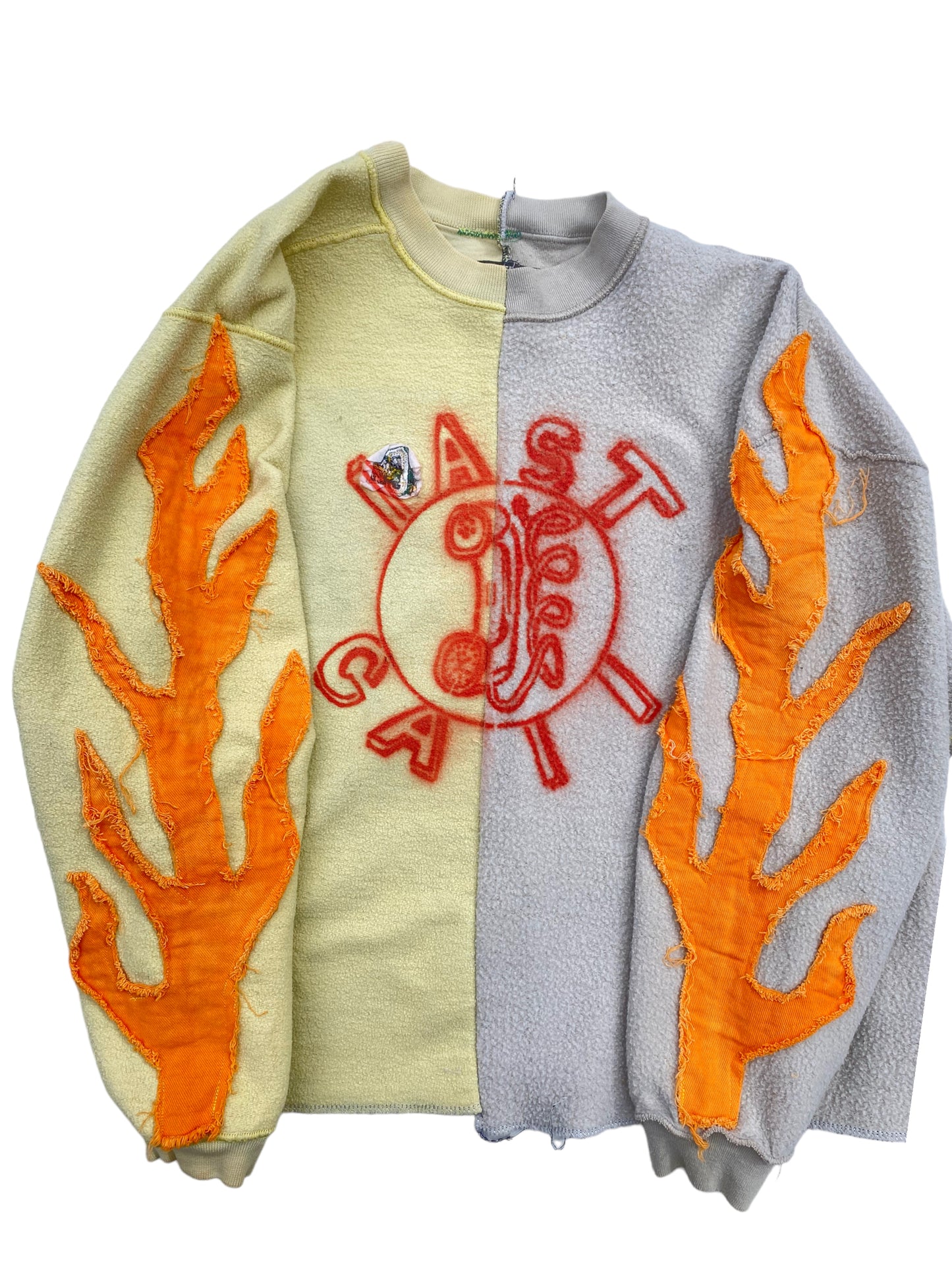 half and half inside out flame sweater 01