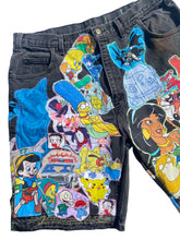 Load image into Gallery viewer, cartoon jean shorts 01