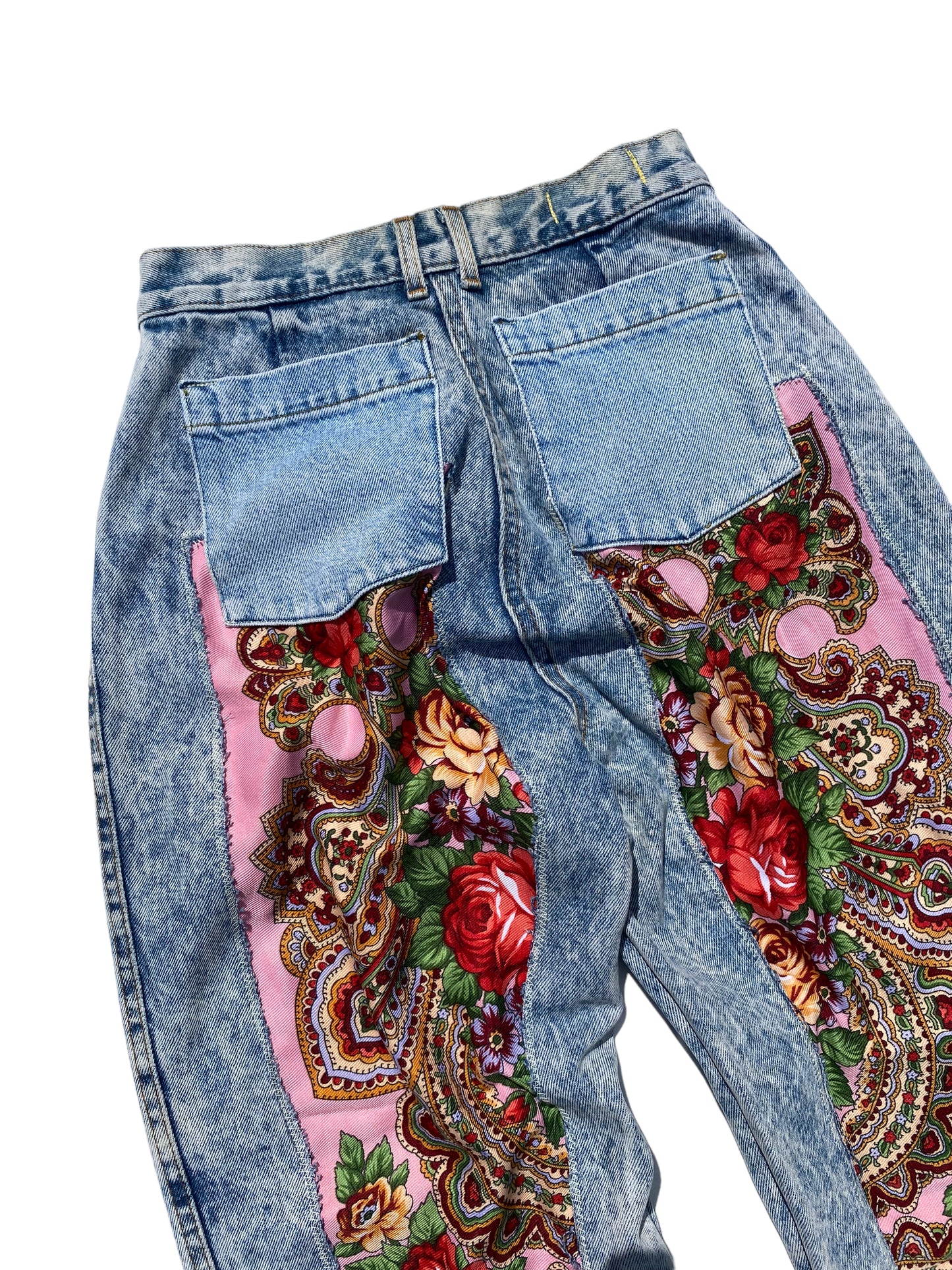 floral acid wash jeans