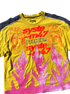 altered nike flame tee