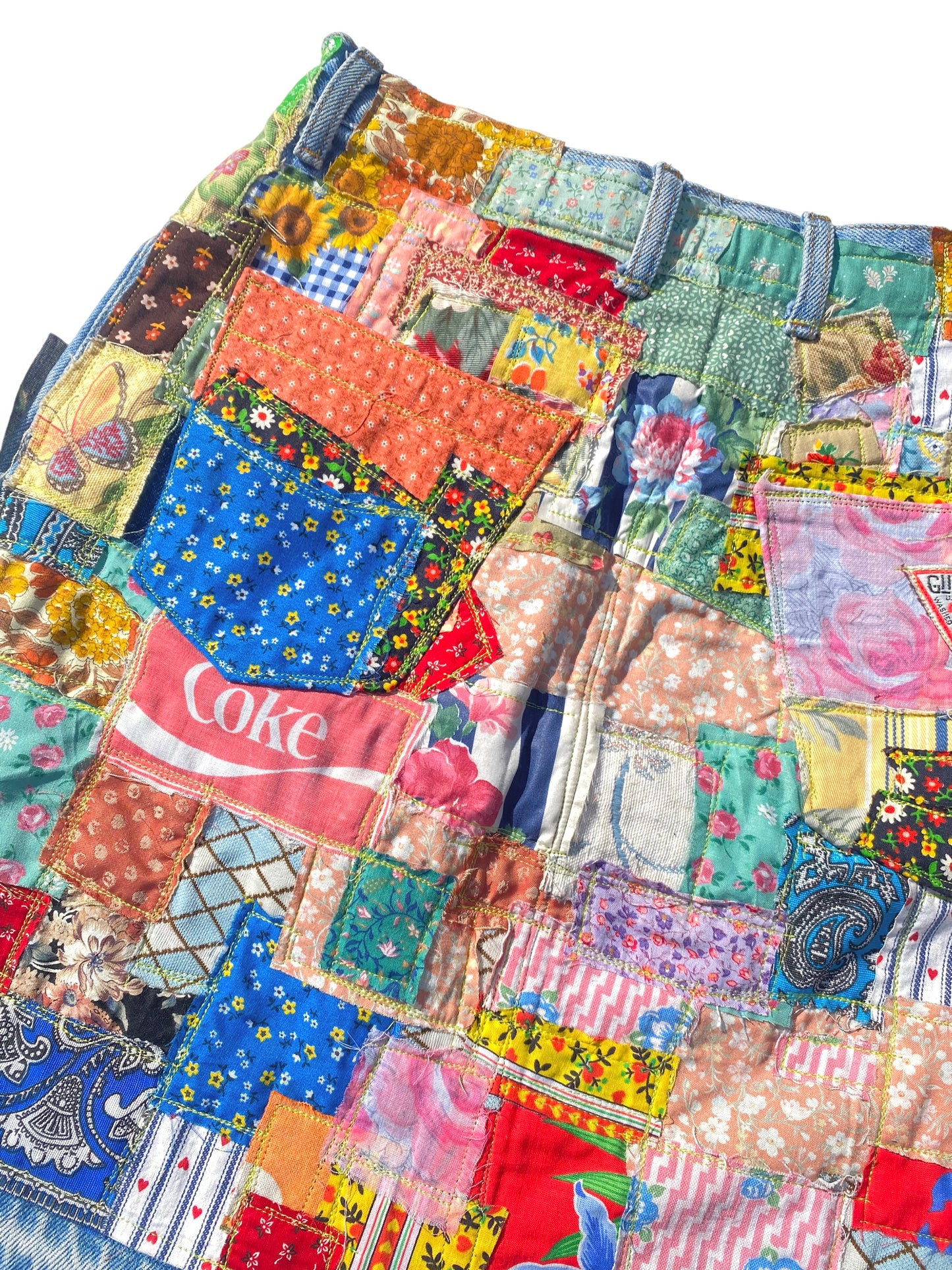 guess denim patched skirt 01