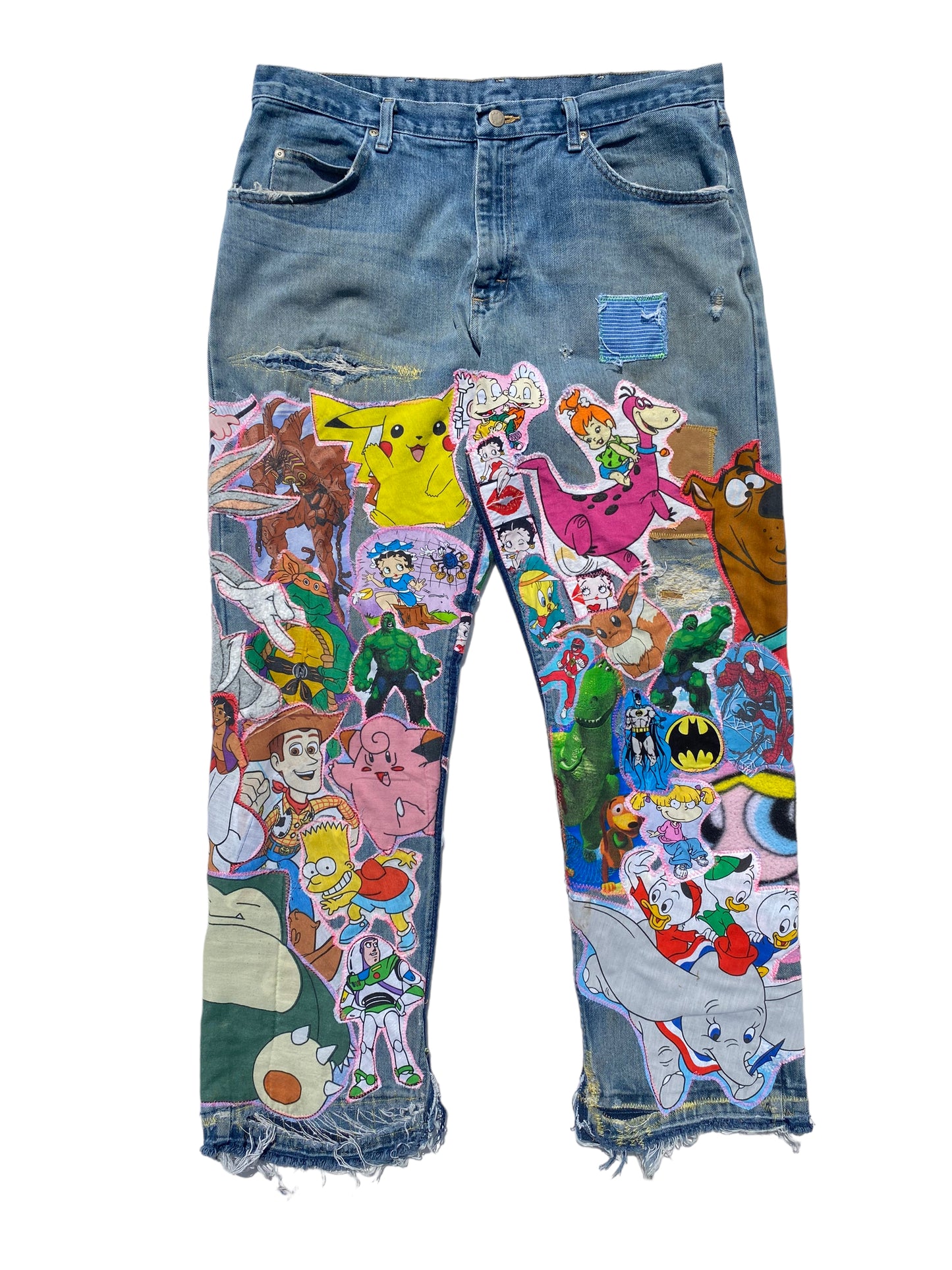 cartoon denim jeans