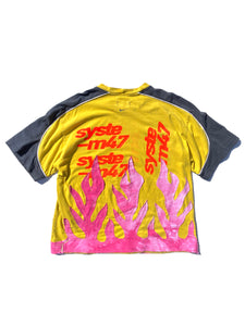 altered nike flame tee
