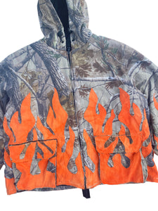 realtree camo flame jacket