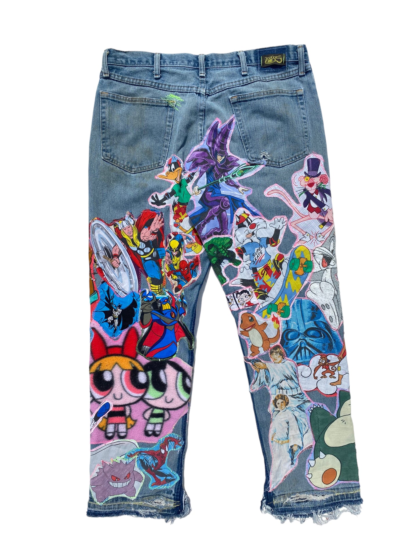 cartoon denim jeans