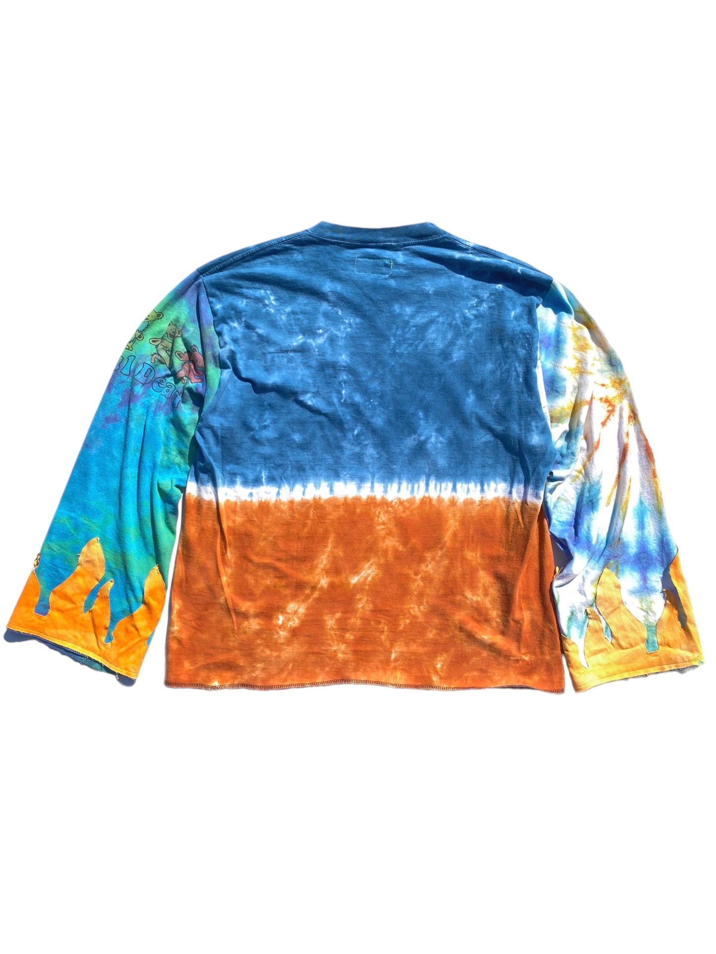 altered led zeppelin tie dye longsleeve tee