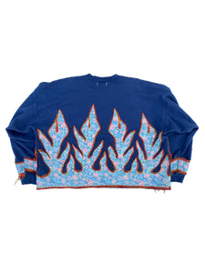 double layer flame sweater
