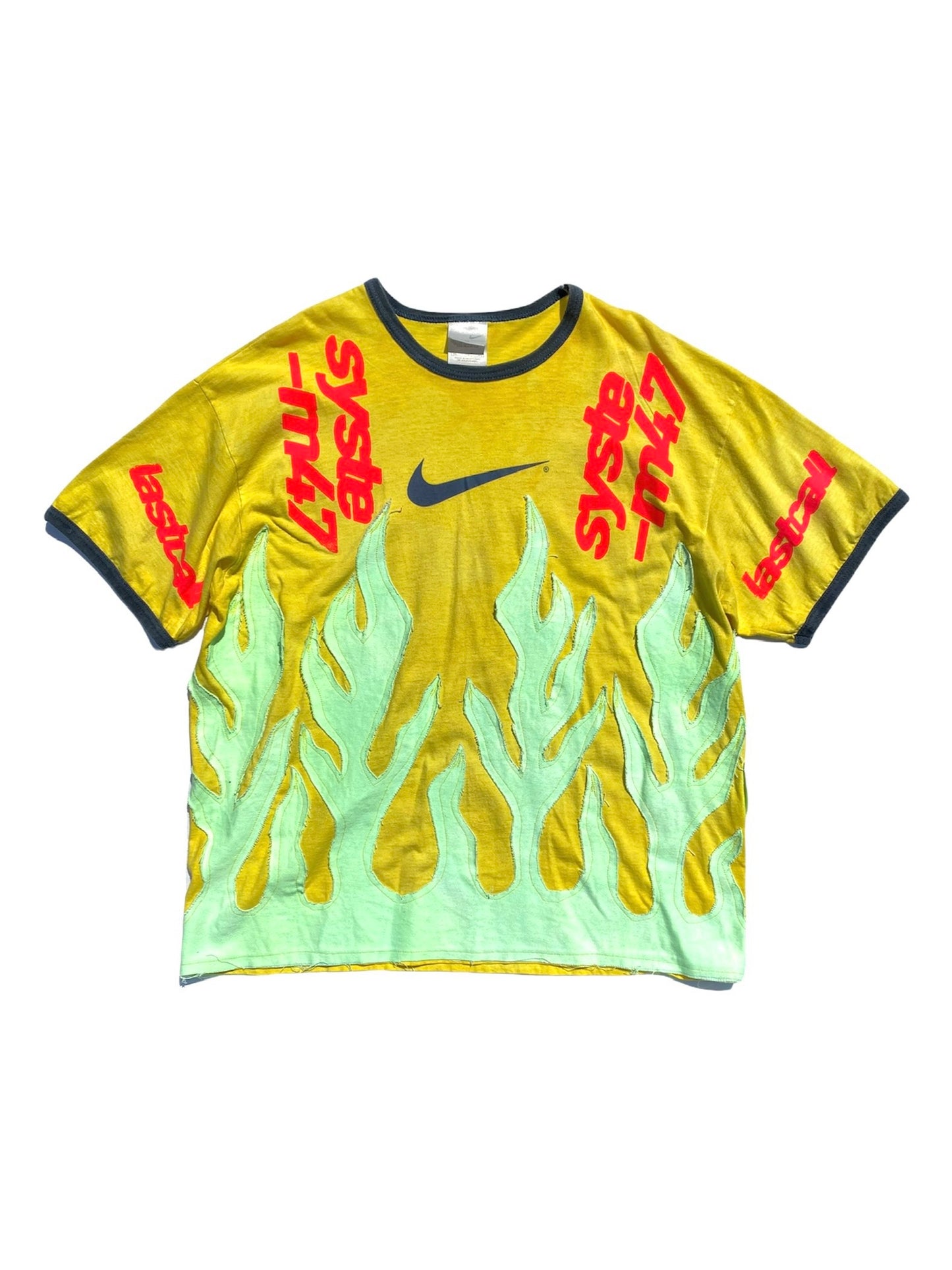 NIKE GREEN FLAME TEE