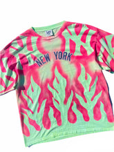 Load image into Gallery viewer, NY YANKEES FLAME AIRBRUSHED TEE