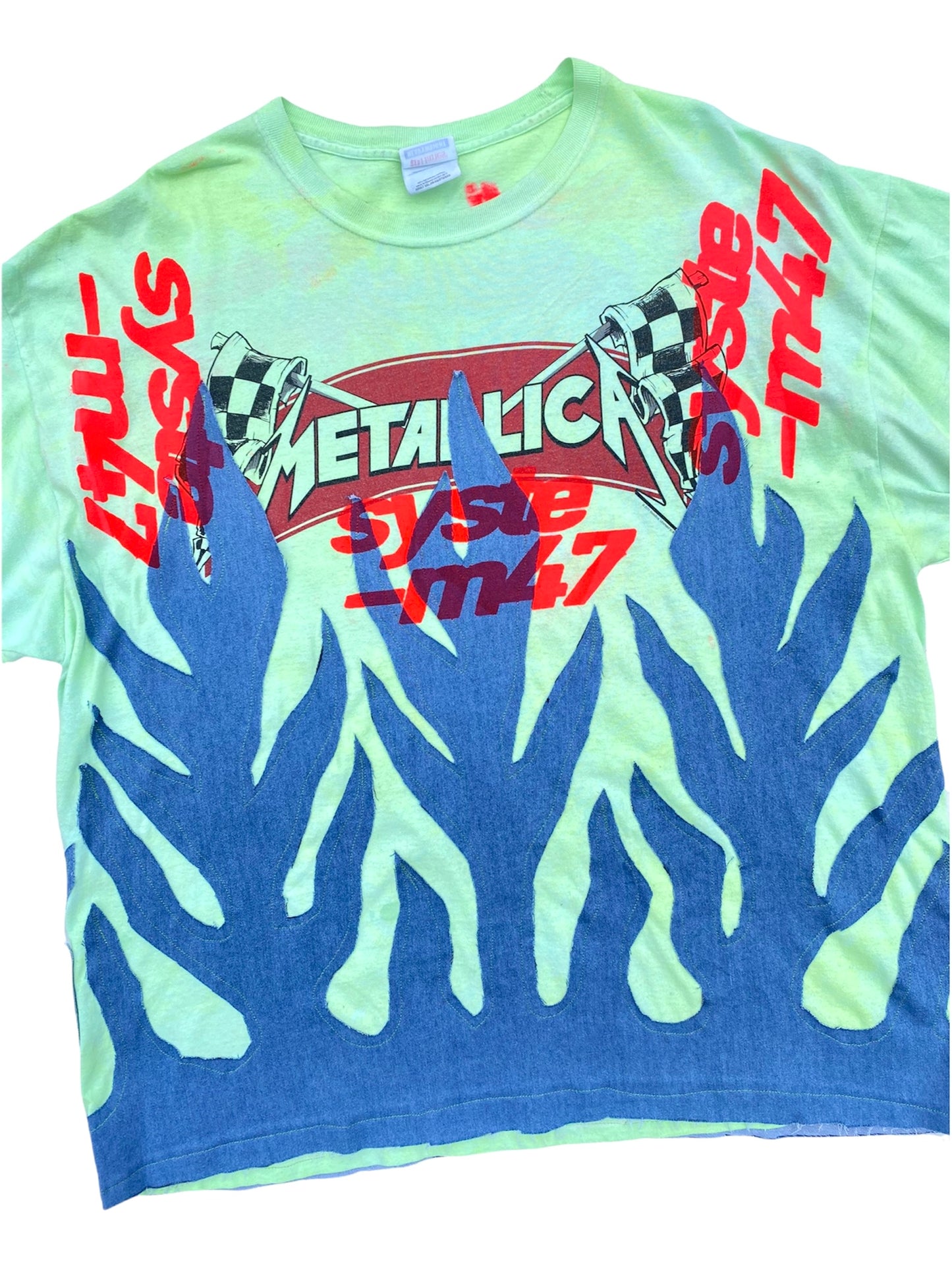 metallica flame tee