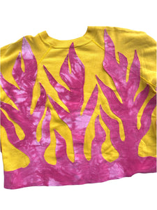 yellow flame sweater