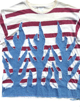 Load image into Gallery viewer, stripe flame tee