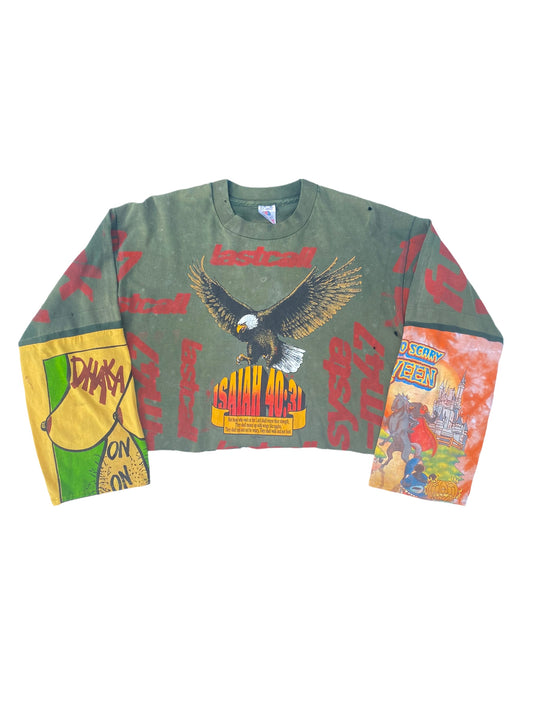 cropped eagle longsleeve tee