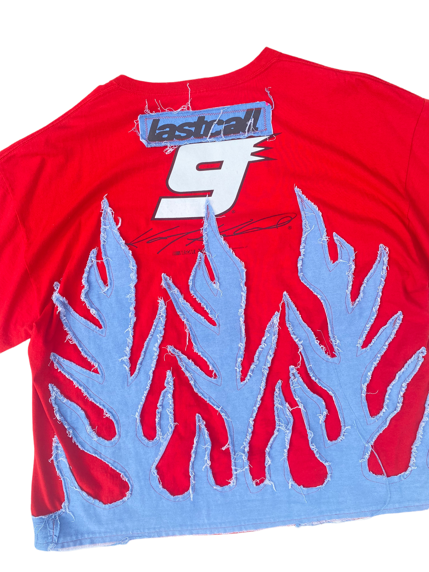 budlight denim flame shirt