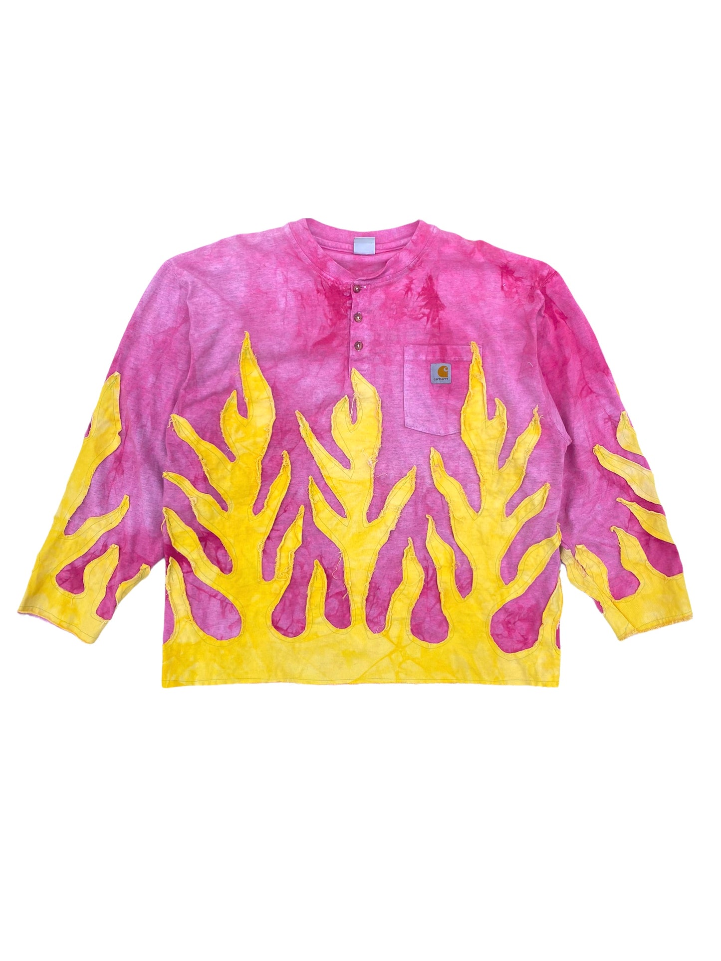 pink carhartt longsleeve flame shirt