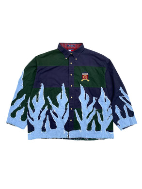 tommy flame button shirt