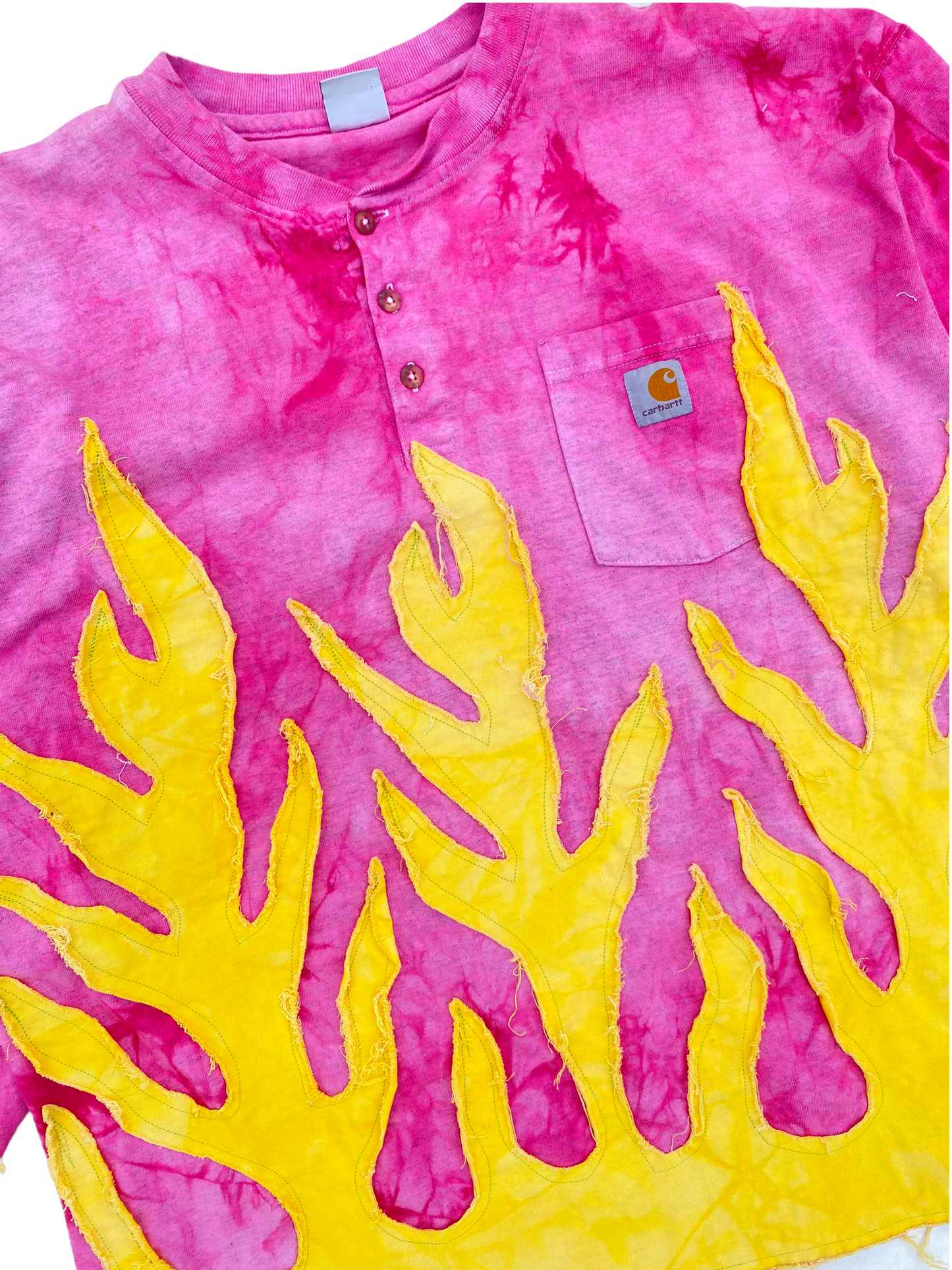 pink carhartt longsleeve flame shirt