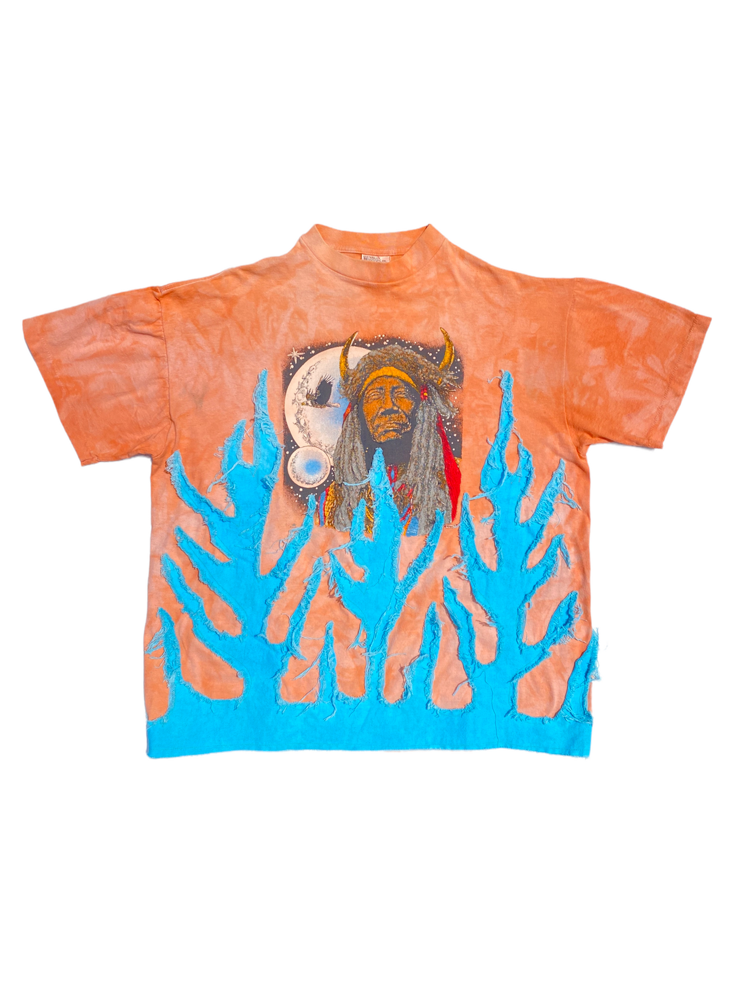 American Indian blue flame tee