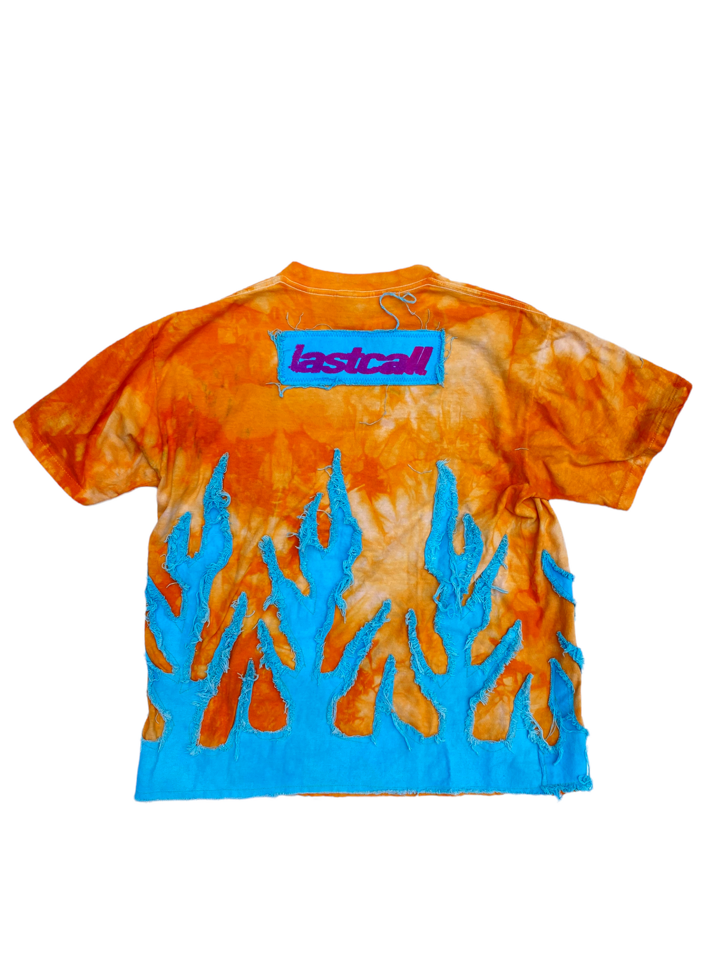 vtg car quest blue flame tee