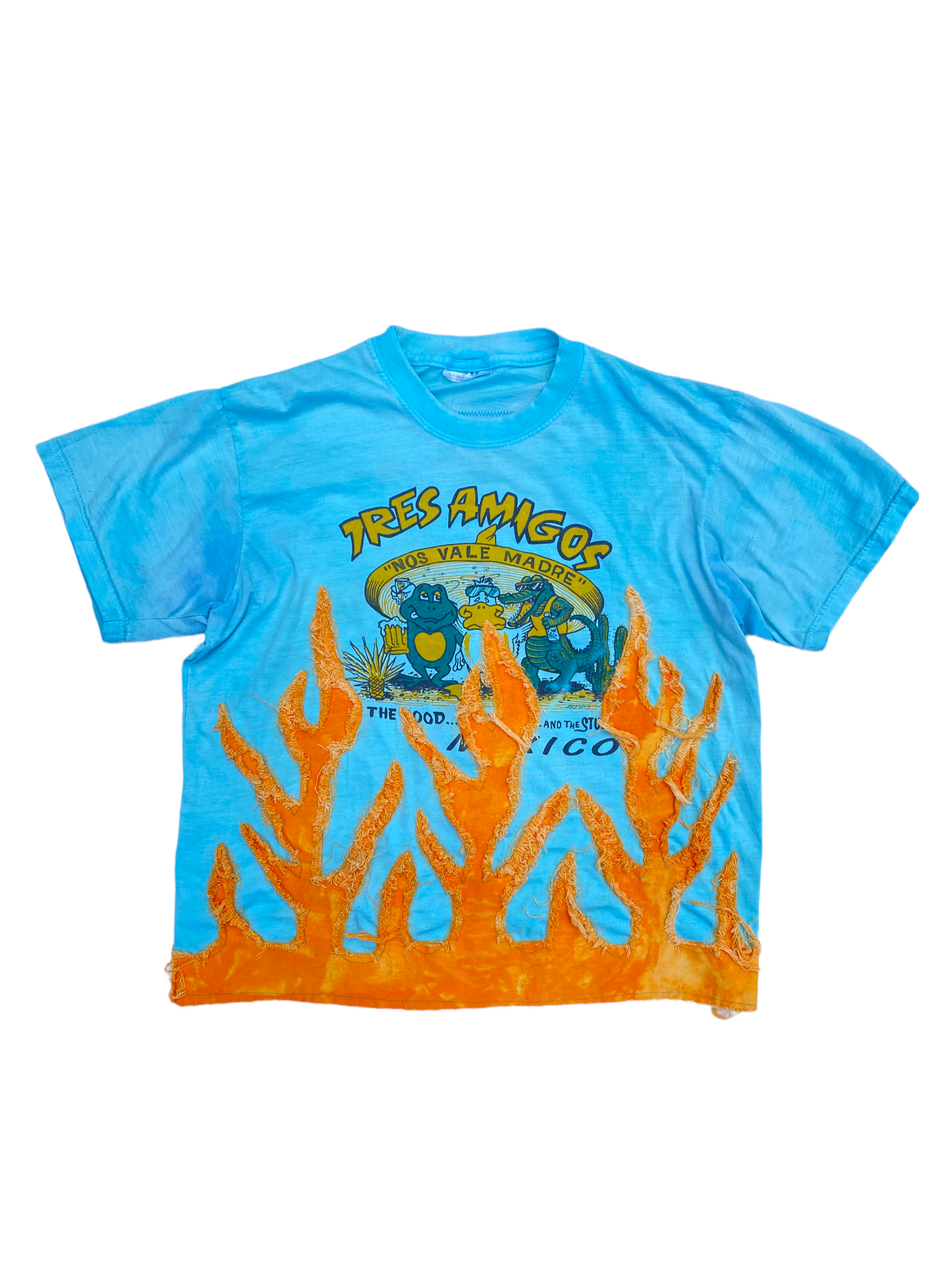 tres amigos orange flame tee