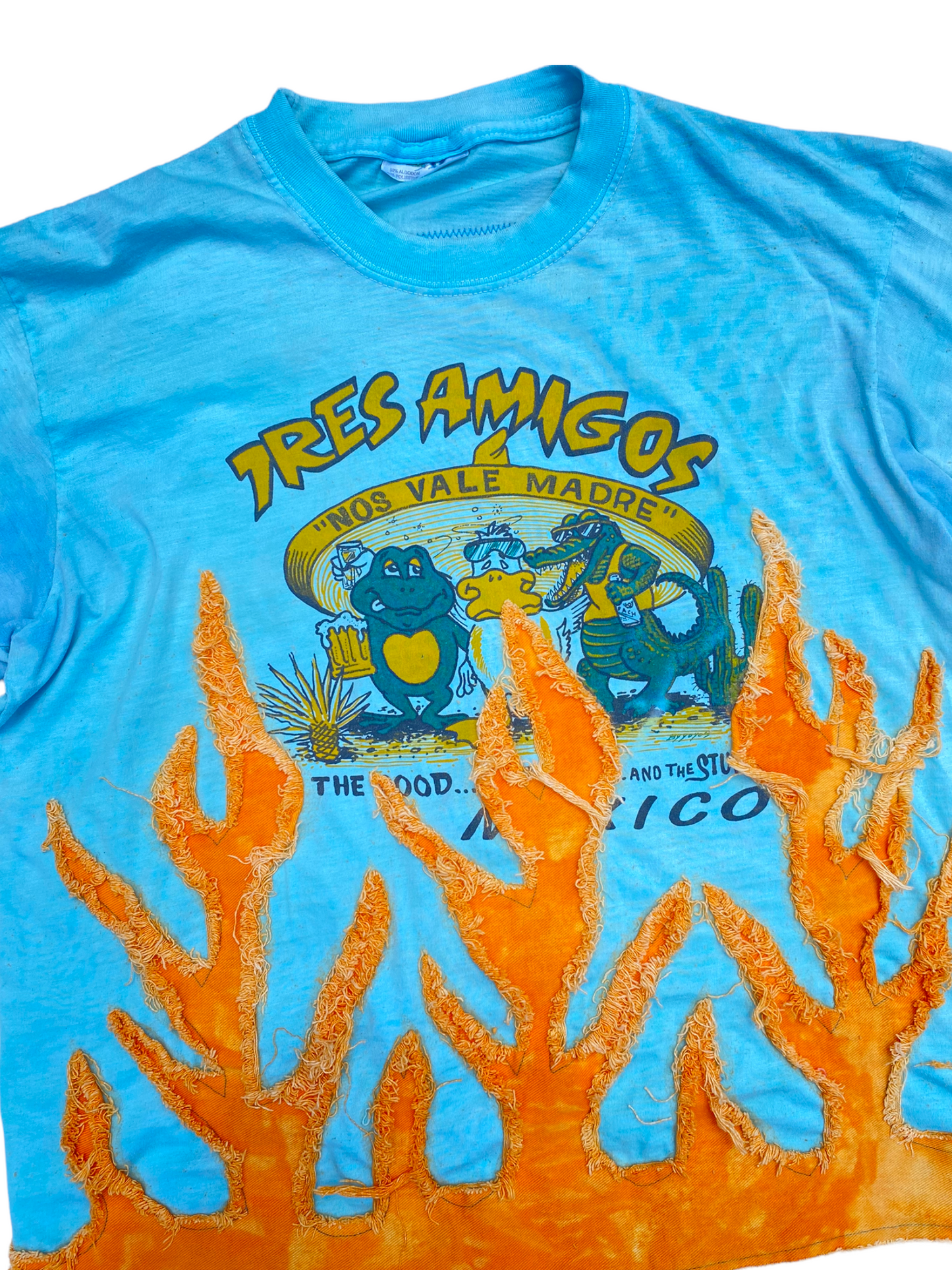 tres amigos orange flame tee