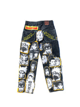 Load image into Gallery viewer, Naruto patched up fubu jeans (yellow)