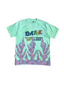vtg dare floral flame tee
