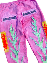 Load image into Gallery viewer, dyed pink flame sweatpants