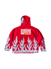Load image into Gallery viewer, red head flame hoodie