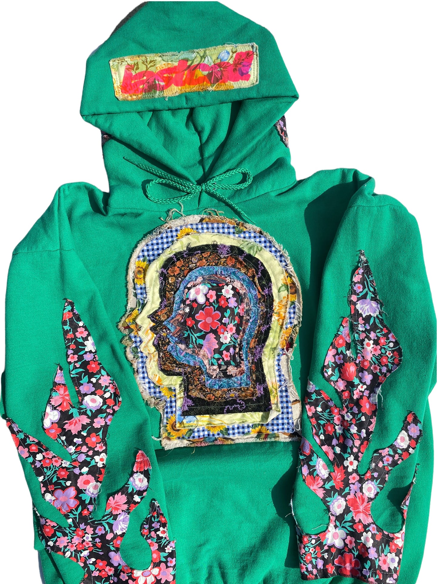 green head flame hoodie