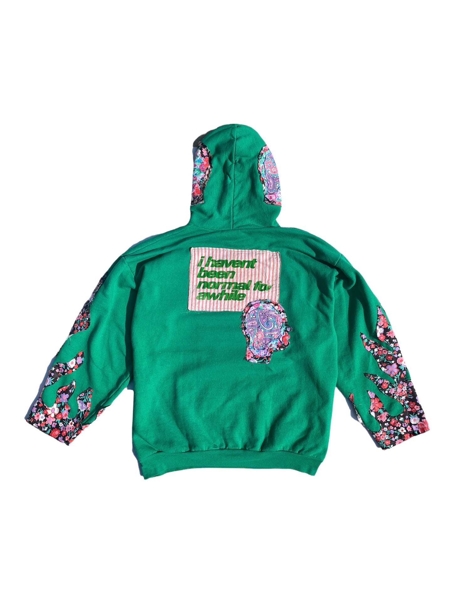 green head flame hoodie