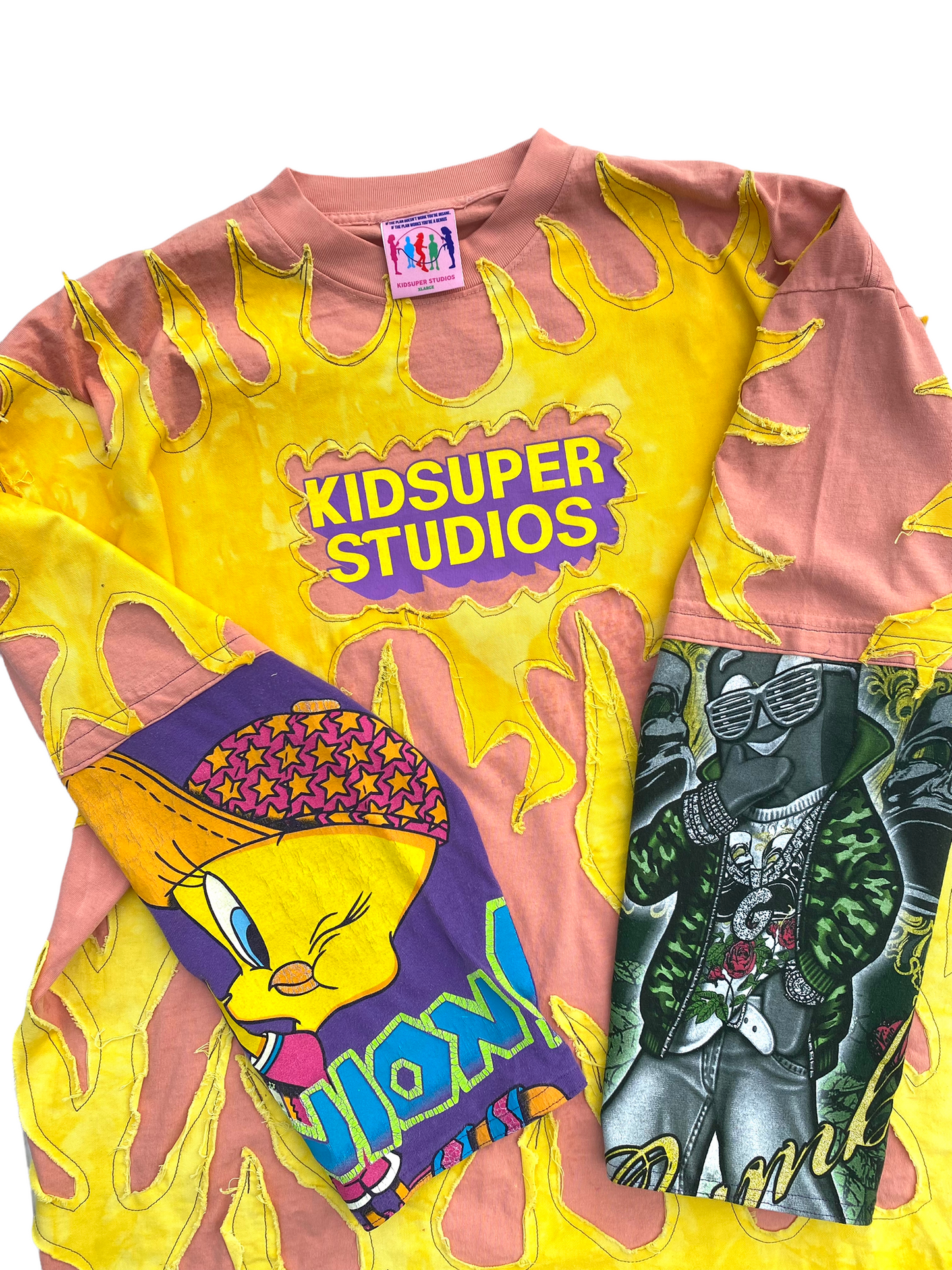 kid super longsleeve flame tee