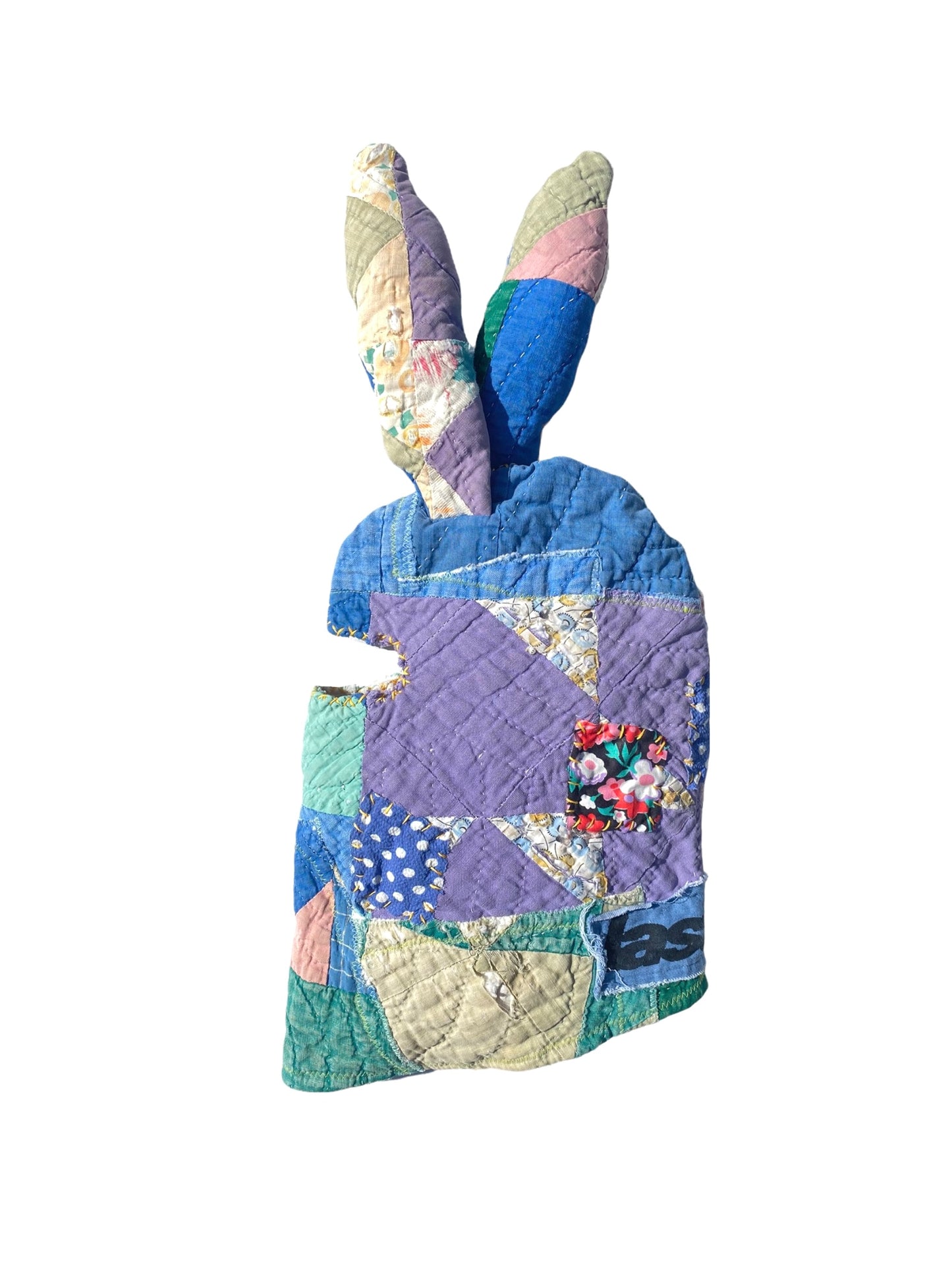 vintage quilted blanket bunny ear balaclava