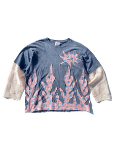 sunfaded nike floral flame tee